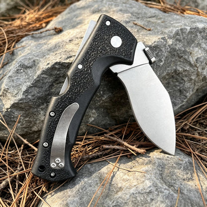 EDC Portable Pocket 62 Folding Knife AUS10A Blade Nylon Fiber Handle Outdoor Barbecue Fishing Jungle Hiking Wild Exploration Multi-functional Practical Tool