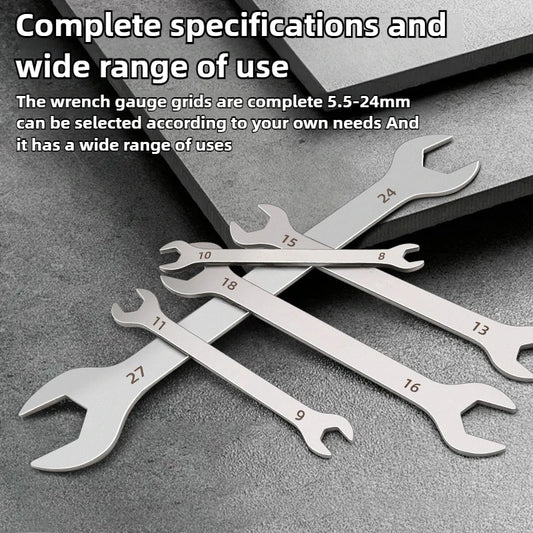 Ultrathin Thin Wrench Large Opening Dual Purpose Wrench Thin Dual Purpose Wrench 5.5-11mm 12-16mm 17-22mm 3PCS Hardware Tool