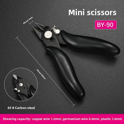 Mini Pointed Nose Pliers Model Pliers,1 Pair,Wire and Cable Cutter,Metal,Horizontal Pliers,Convenient, Durable and Reliable Tool