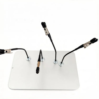 Universal PCB Holder Soldering Platform with Magnetic Pins Groove Fixtures Bendable Clips for Circuit Board Electronic Repair