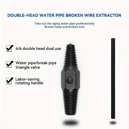 1Set Dual Purpose Pipe & Faucet Screw Extractor Tool for Removing Broken Stripped Or Damaged Bolts Home Repair Kit
