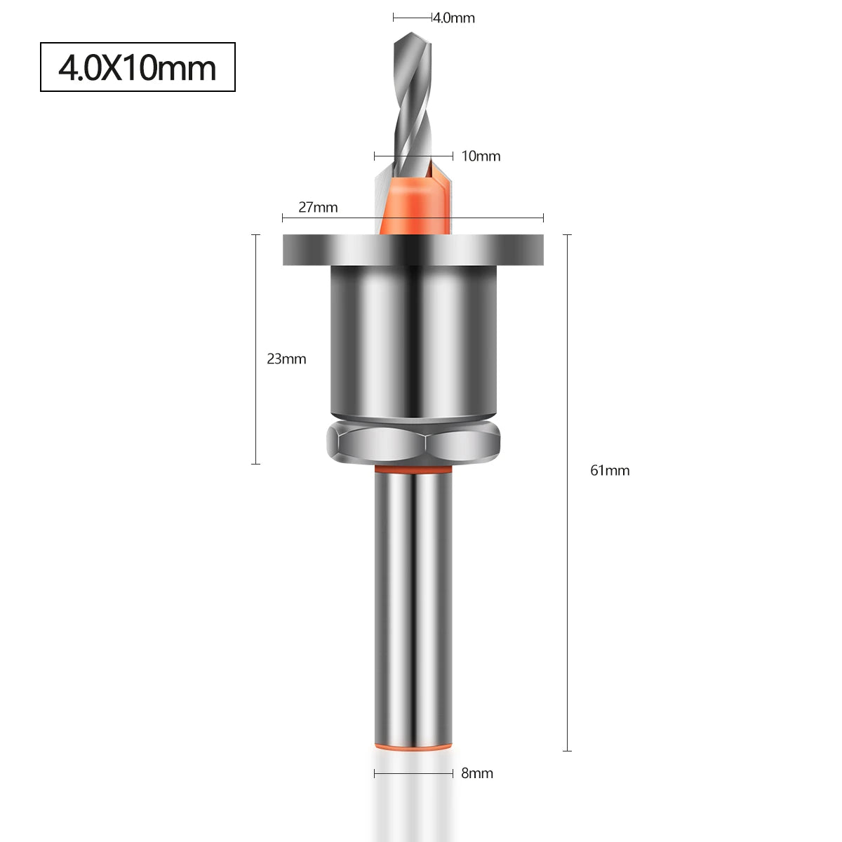 8mm Shank Countersink Drill Bit With Stop Alloy Head Taper Hole Step Drill For Wood Screw Installation Woodworking Drilling