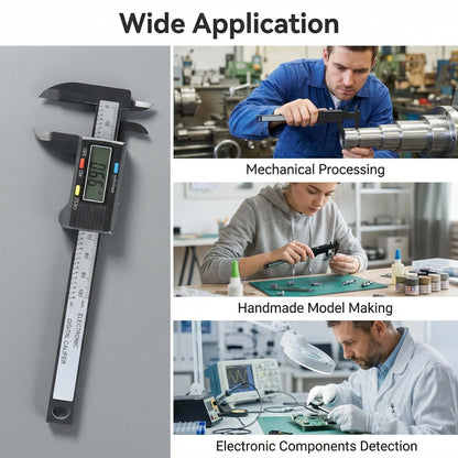 Electronic Caliper Digital Pachometer Plastic Big Screen Thickness Gauge Woodworking Tool Measuring Instruments Vernier Calipers