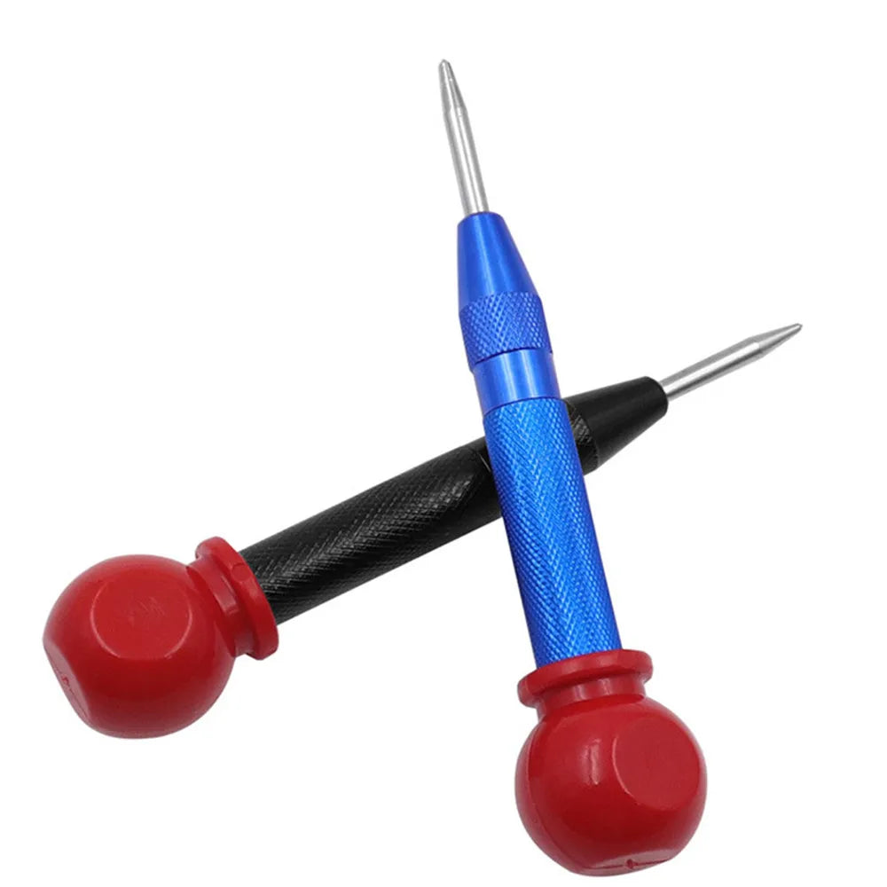 Automatic center punching woodworking marking tool, metal drill bit woodworking pressing teeth fixed-point punching marking tool