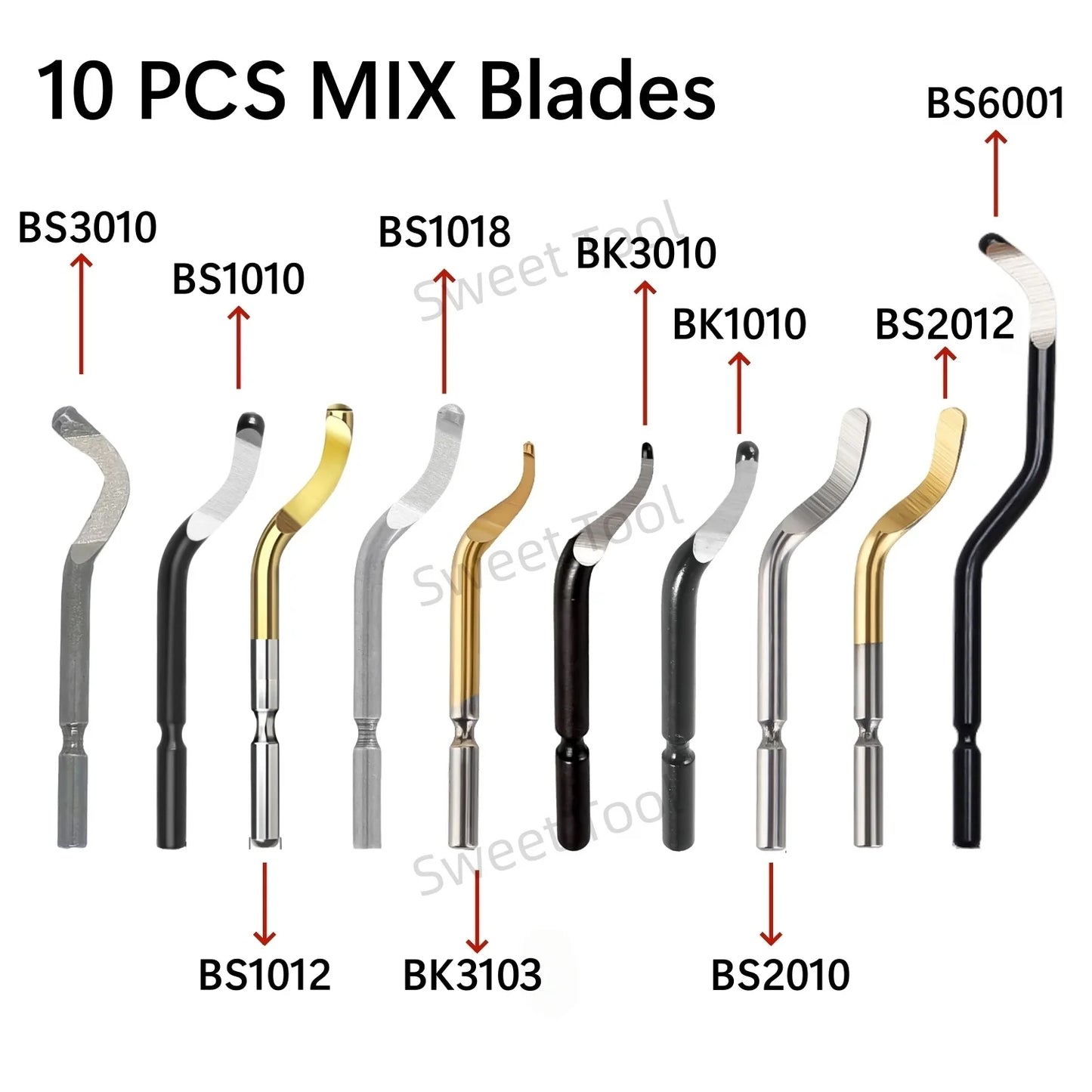 Deburring Tool Metal Handle with 1/10/11 Swivel Blades Burr Removal Reamer Tool for Plastic Metal Copper PVC Resin 3D Printing