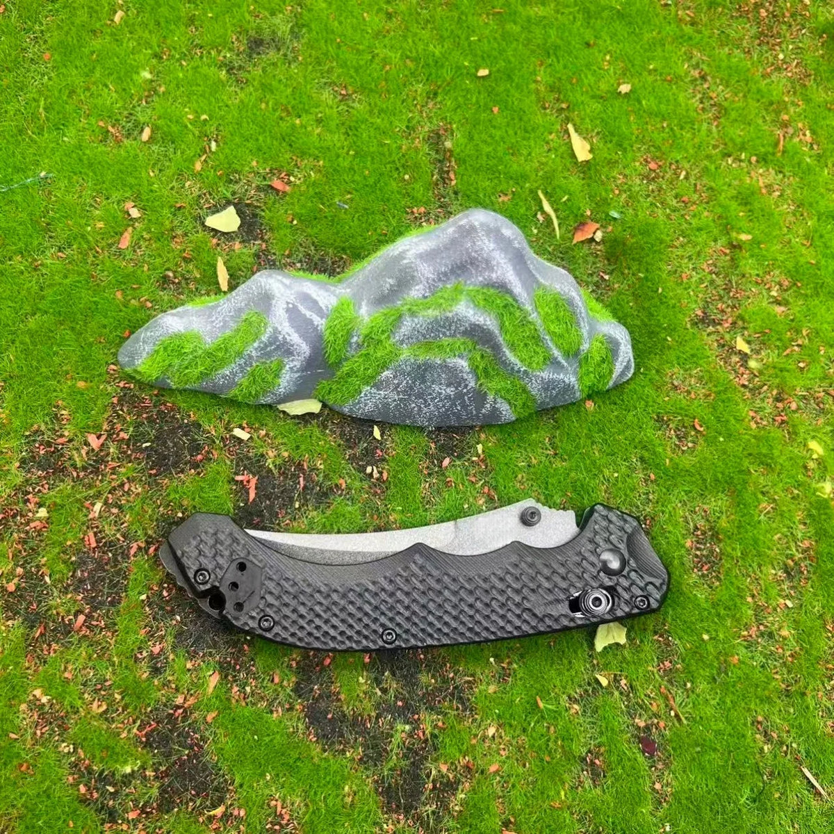 1PC,BM 865 High Hardness Outdoor Utility Folding Knife Ergonomics G10 Handle Jungle Climbing Picnic Lightweight Tools Camping Fishing Knives Portable Hiking Cutter Daily Cutting Tools Fruit Knife