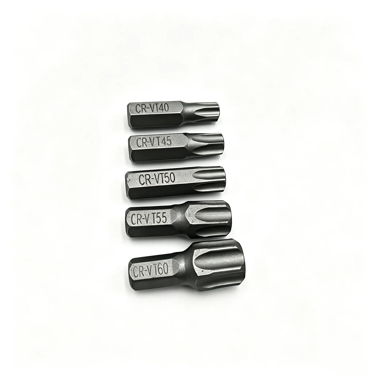 5pcs 5/16 Torx T40 T45 T50 T55 T60 CR-V Screwdriver Bit Set Extra Big Shank Screw Driver Bits For Repair Hand Tool Star Bit Kit