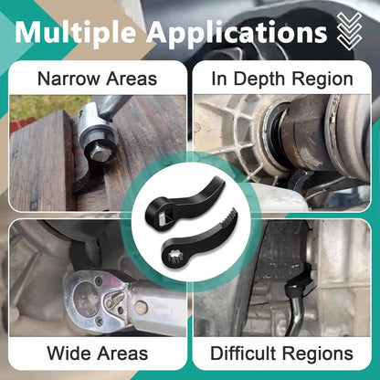 Car Angled Half Shaft Removal Tool Crowbar Adapter Head Ratchet Open-end Wrench Adaptor Axle Shaft Removal Car Repair Tools
