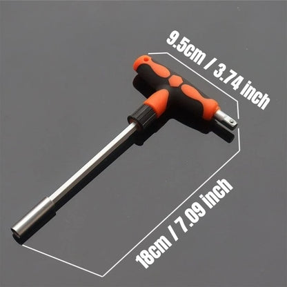 Multifunctional Screwdriver and Socket Set T-shape Handle Torx Hex Cross Flat Bits Household Repair Hand Tools for DIY