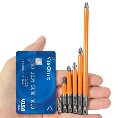 Anti Slip Bits Magnetic Screwdriver Bit Set S2 Alloy Steel Impact Resistance Hex Shank Alloy Steel Bits Suitable for Power Tools