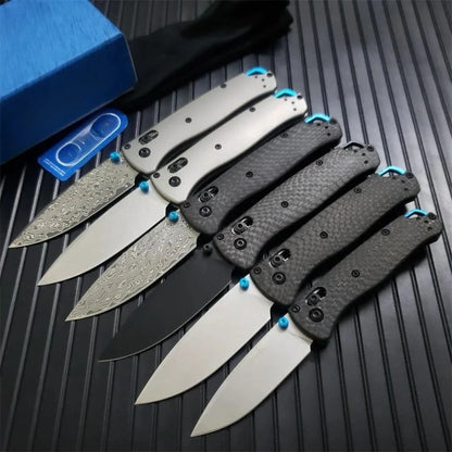 BM 533/535 Bugout Damascus Folding Knife Outdoor Camping Hiking Cutting Tools EDC Fishing Knife Gift for Men
