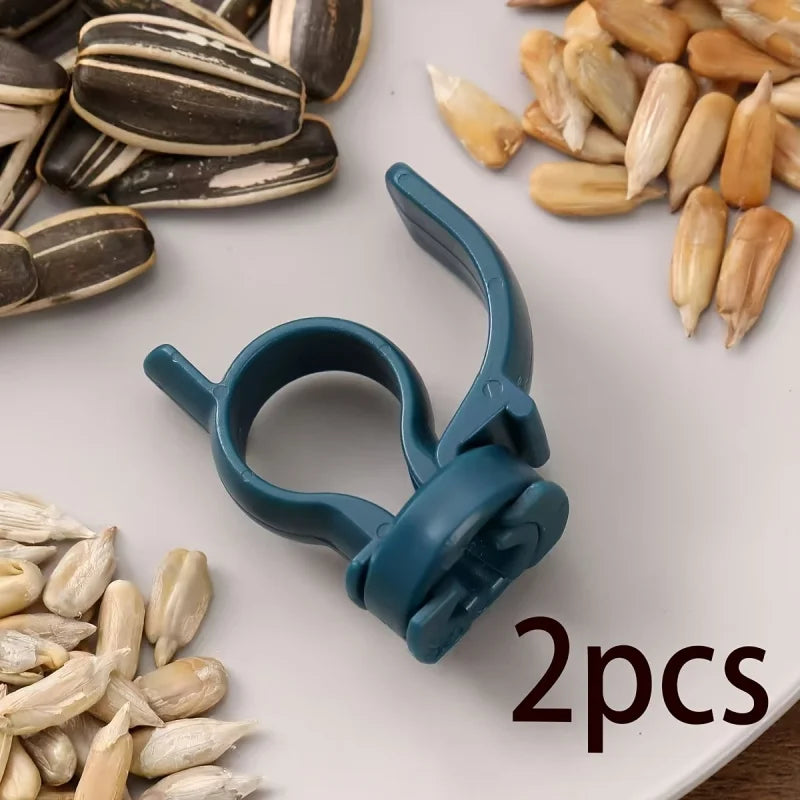 2Pcs Sunflower Seed Cracking Pliers Multi Color Handheld Peeler Easy Use Teeth Hand Protection Tool