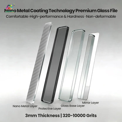 Nasedal 7Pcs Glass Files 320-10000 Grits Ultra Fine Mirror Sanding for Gundam Scale Model 3D Print Plastic Resin Polishing Tools