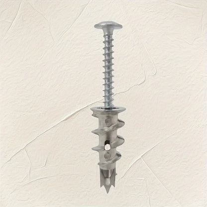 25Set of Diamond Coated Board Anchors Spiral Expansion Screws，Heavy Duty Metal Wall Anchors，Spiral Expansion Tube Screw，Embedded