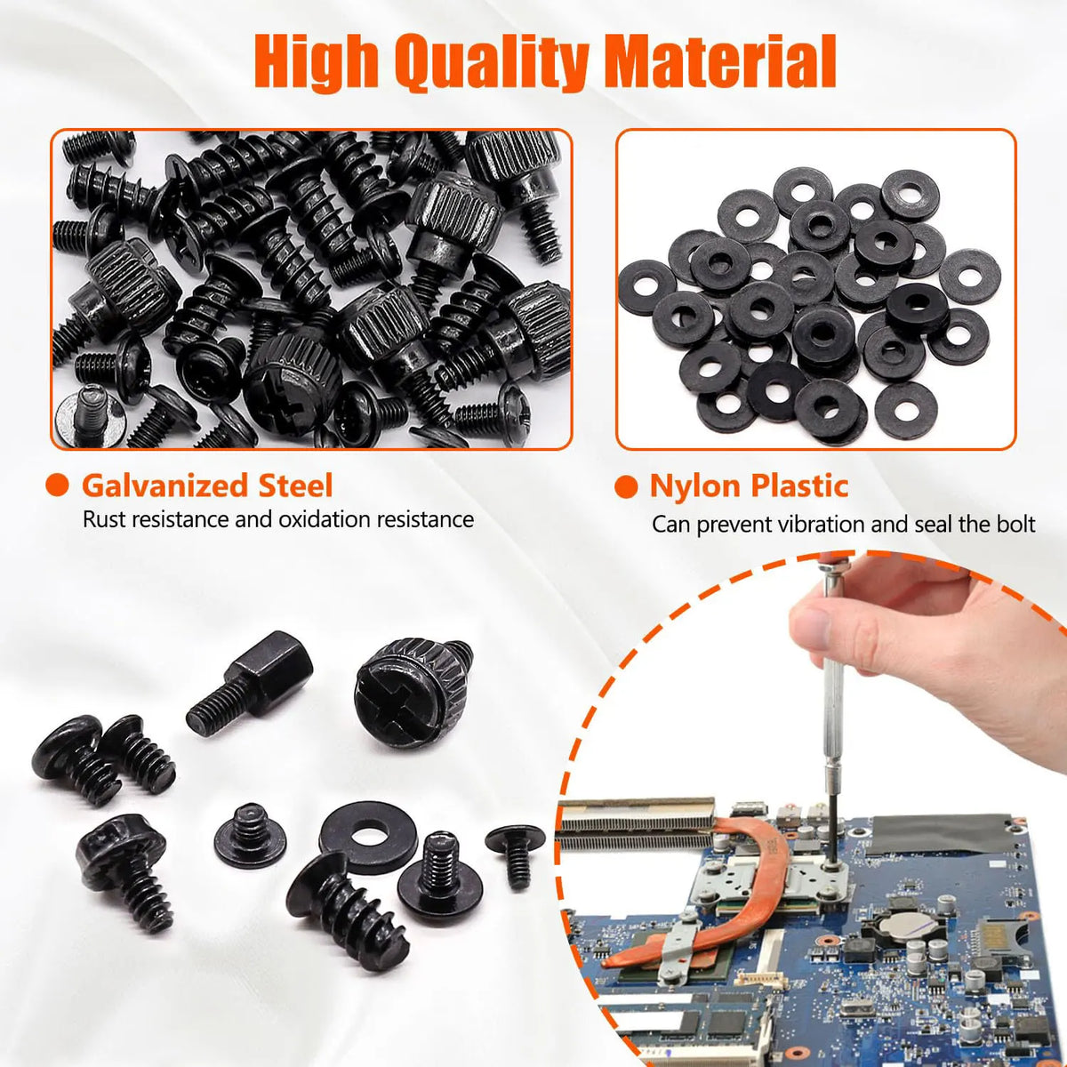 400PCS Computer Screws Motherboard Standoffs Screws PC Screws Laptop Screws PC Case Screws Fan Screws SSD Screws for HDD Hard