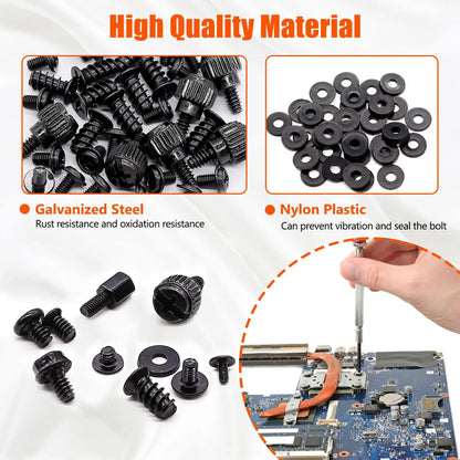 400PCS Computer Screws Motherboard Standoffs Screws PC Screws Laptop Screws PC Case Screws Fan Screws SSD Screws for HDD Hard