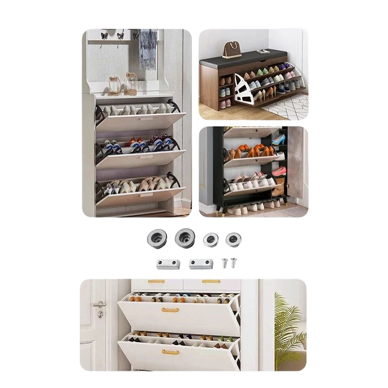 *1Set Furniture Shoe Cabinet Connection Hardware Shoe Cabinet Flipping Frame Fixed Screw Fittings