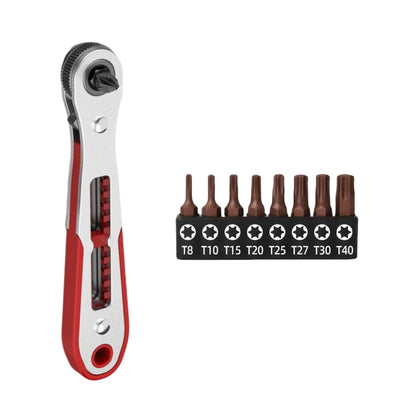 Right Angle Screwdriver Set Mini Ratcheting 90 Degree Offset Screwdriver Pocket Low Profile Ratchet Wrench Bit Socket Set