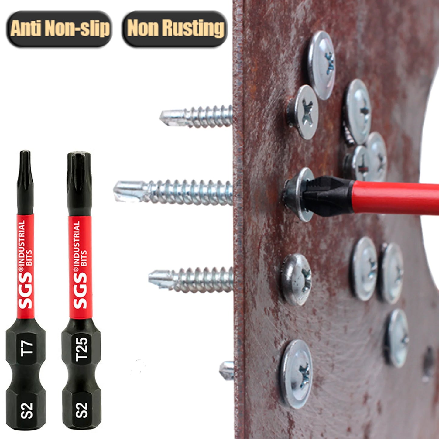 21-Piece Bit Set S2 Industrial-Grade Steel, 50mm Length, Torx/Hollow Torx 60mm Extension Rod, Impact-Resistant and Deformation-Resistant, Transparent Storage Box, Easy to Carry, Suitable for Outdoor Assembly, Hardware Repair