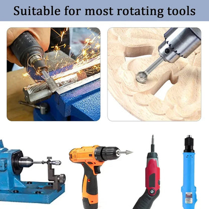 20pcs Diamond Grinding Heads Mini Bit For Rotary Drill Tool Burrs Grinding Accessories 3mm Shank Tools Kit Abrasive Tool