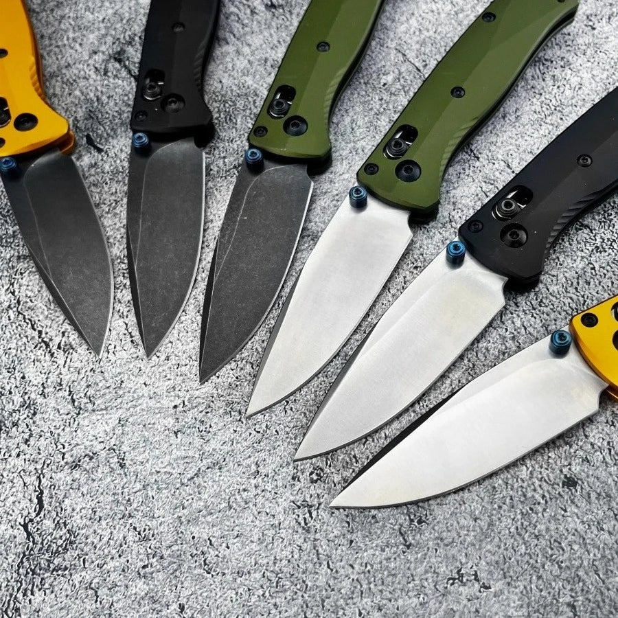 533BK-2 Mini Bugout Folding Knife D2 Blade Aluminum Outdoor Camping and Home Use Multi-functional Knife Practical Cutting Knife