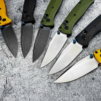 533BK-2 Mini Bugout Folding Knife D2 Blade Aluminum Outdoor Camping and Home Use Multi-functional Knife Practical Cutting Knife