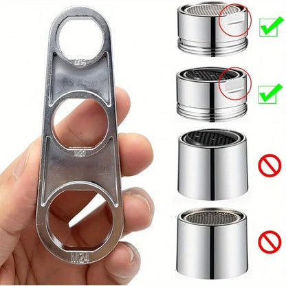 2 In 1 Faucet Aerator Wrench Water Flows Adjusting Faucet Bubbler Wrench Plumber Home Bathrooms Faucets Maintaining Tools