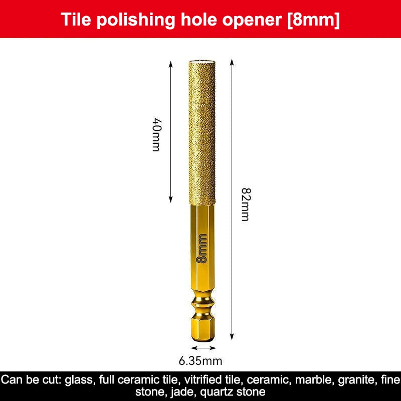 New·1/2/3/4Pcs Diamond Core Bits Dry Drilling Thread Hexagonal Shank Core For Ceramic Tile Granite Marble Grinding Heads·