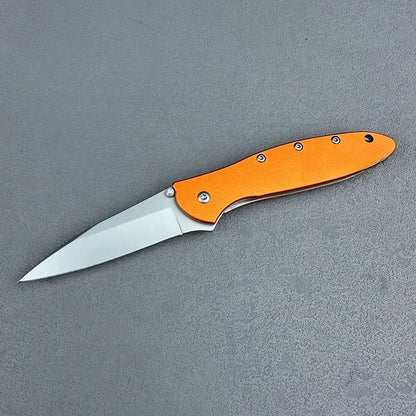KS Leek 1660 Aluminum Folding Knife 8Cr13Mov Blade EDC Knife Window Breaker Self-Defense Tool Outdoor Fishing Knife Men's Gifts