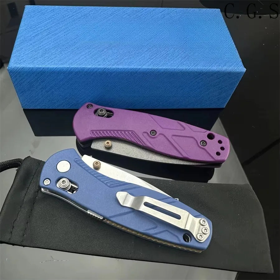 BM 585 Knife Mini-Barrage Assisted Folding Knife Outdoor Hunting Camping Survival Pocket EDC Tool Multitools Hand Knife