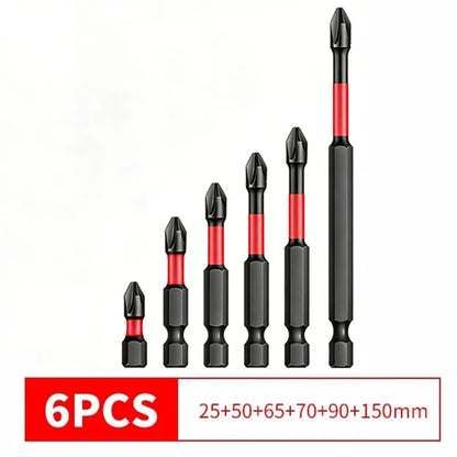 Magnetic Impact Phillips Bit Anti-Slip Impact Long Screwdriver Bit Set Hex Shank Cross Impact Driver Bit for Power Drilling