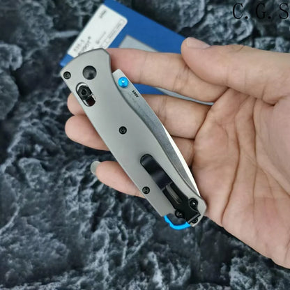 BM 535 TC4 Bugout AXIS Folding Knife D2 Blade TC4 Titanium Alloy Handle Outdoor Hunting Camping Knives Safety Pocket EDC Tools