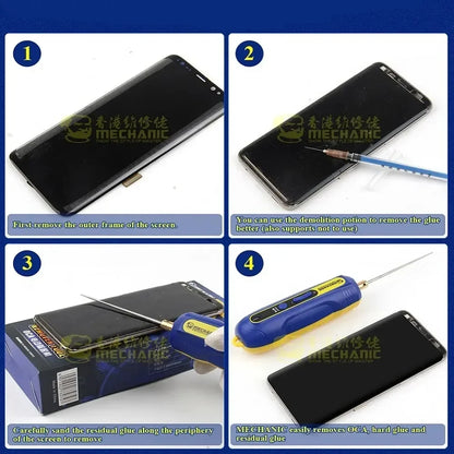 MECHANIC IR10 PRO Electric Glue Remover 6in1 3-Gear Adjustable Screw Extractor Kit for Mobile Phone Screen Glue Removal Polish