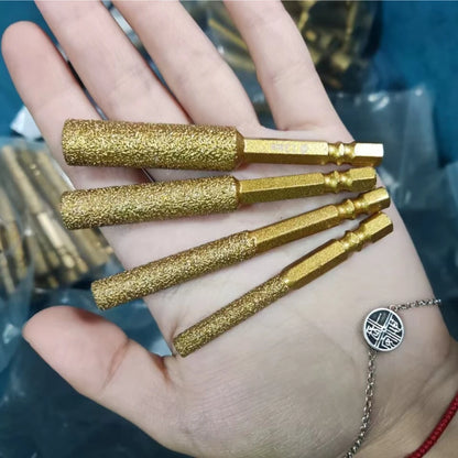 Hex Shank Diamond Core Bit Set - Dry Drilling for Ceramic Tile Granite Marble, Vacuum Brazed Hole Saw, No Water Needed