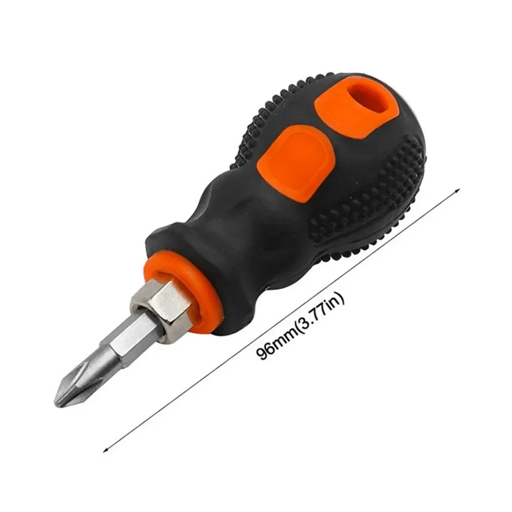 Useful Phillips/Slotted/Dual-purpose Without/with Magnetic Screwdriver Portable Mini Short Handle Hand Tool Fit Dismantle/Repair