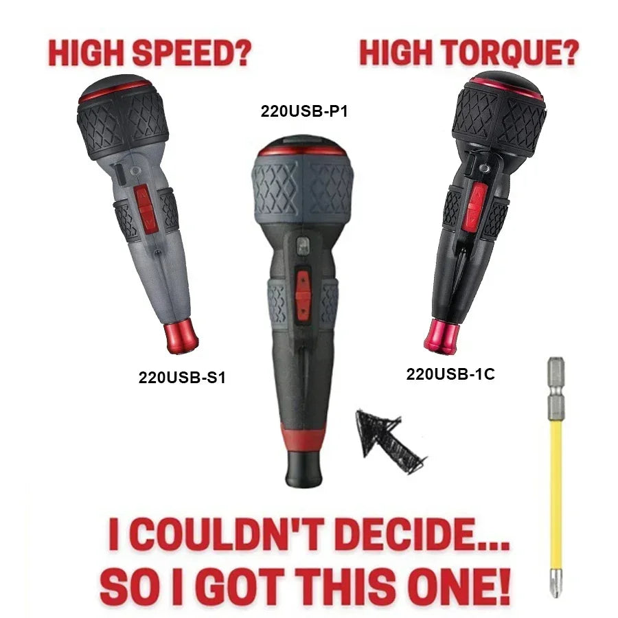 VESSEL Franchise Screwdriver Series NO.220USB-S1,NO.220USB-6C,NO.220USB-1C Electric Drive, Rechargeable Screwdriver