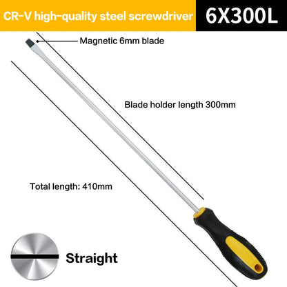 Long Handle Screwdriver Slotted Cross Head Magnetic Screwdriver Bits Anti Slip Manual Tools Screw Driver Bolt DriverHot