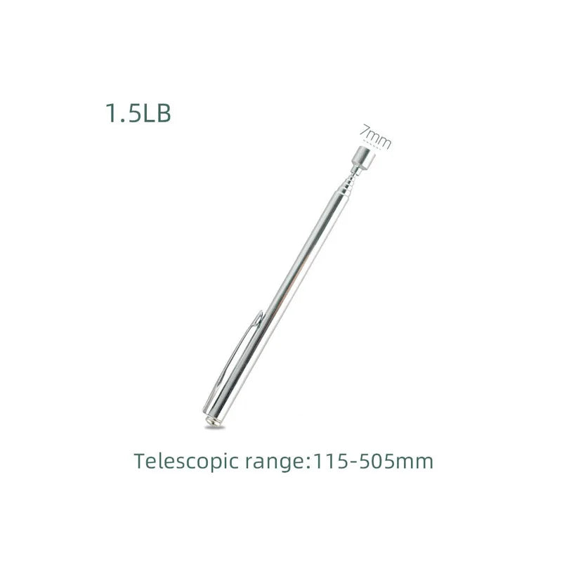Flexible Magnetic Pickup Tool Telescopic Magnetic Pickup Tool with Pocket Clip for Picking Up Small Parts Key Screw Metal Object
