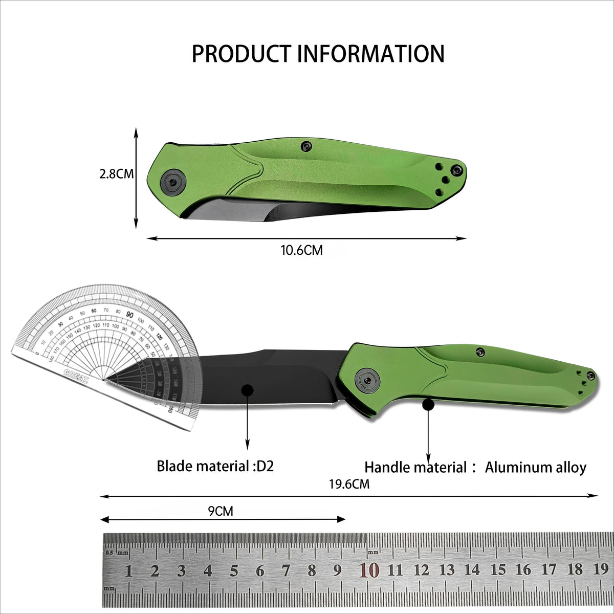 Compact Portable 9400 Folding Knife D2 Blade Aluminum Handle Outdoor Multi-functional Practical EDC Tool