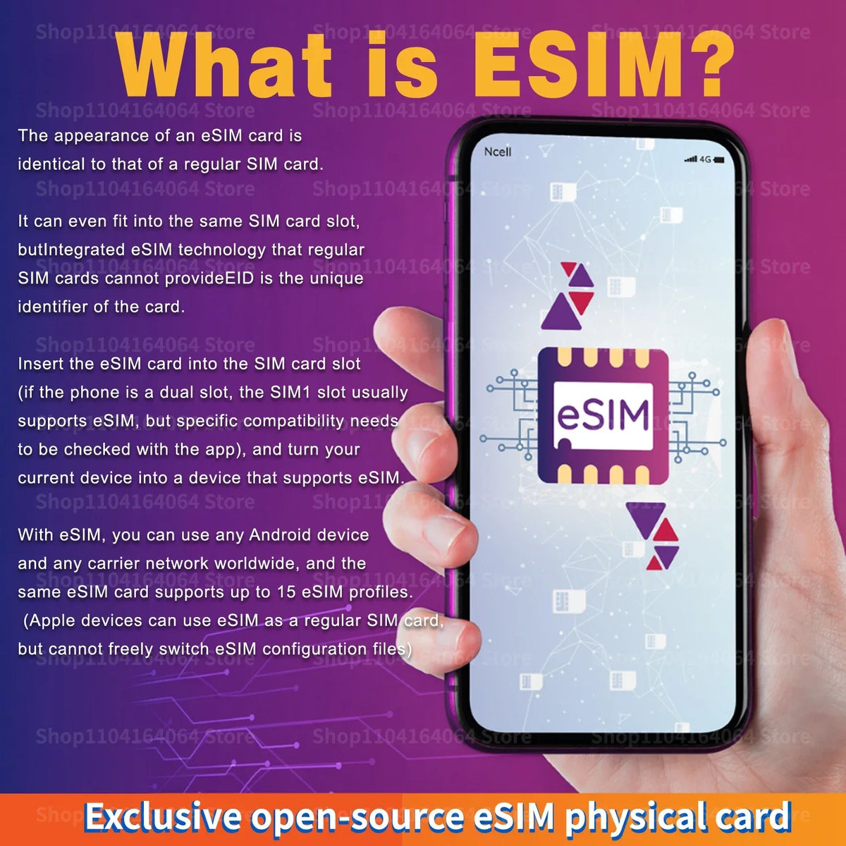Open Source eSIM Physical Card EasyEUICC Unlimited Write Storing 30 Sets of Phone Numbers the Same as the 5ber Premium Version