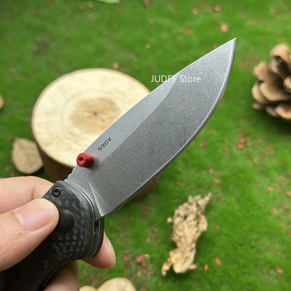 Mini Freek BM 565 Carbon Fiber Handle Portable Foldable Cutting Tool Multi-purpose Utility Camping EDC Hiking Trekking Premium Folding Pocket Knife
