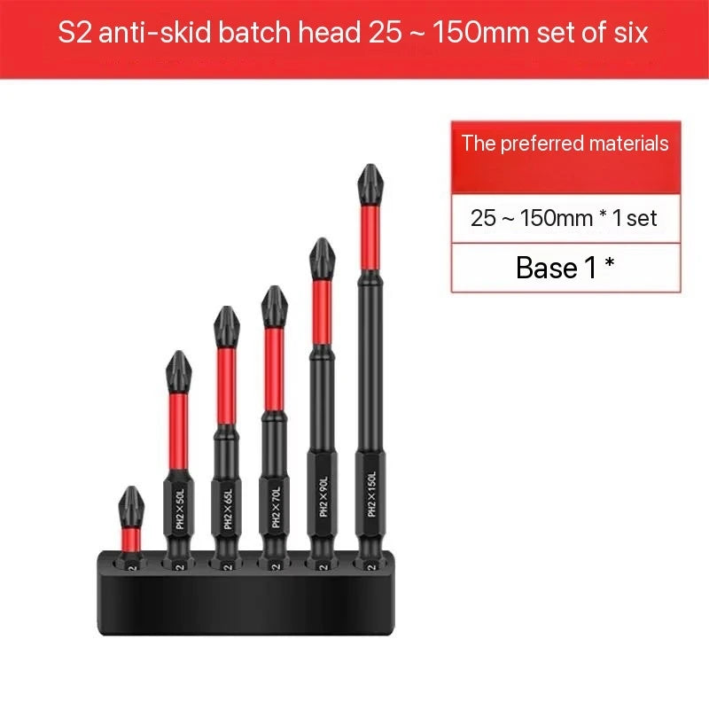 5/12Pcs Magnetic Screwdriver Bits Set Non-slip Shockproof Phillips Impact Hex Shank Alloy Steel for Power Tools