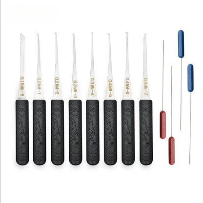 10/12PCS Lock Pick Set Locksmith Extractor Tools Broken Key Auto Extractor Remove Hooks Stainless Steel DIY Hand Tools Hardware