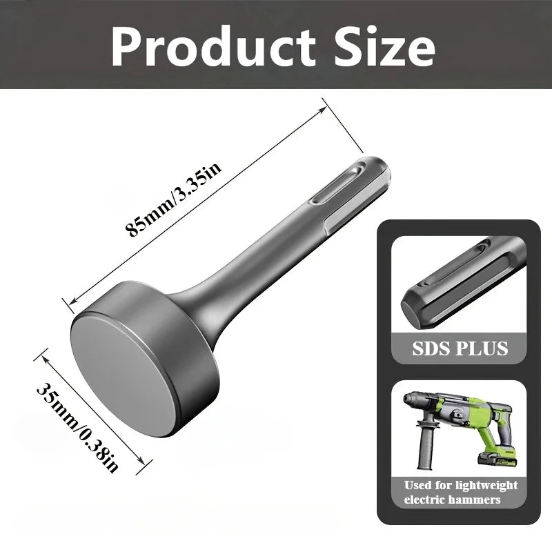 Steel Sds Plus Electric Hammer Drill Driver, Round Handle Chisel Socket, Durable Structure, Compatible with Hammers, Basic Work