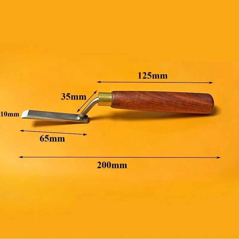 10/16/20mm High Foot Shovel Woodworking Trimming Special Carving Chisel Flat Bottom Gooseneck Shovel Knife Hand Hardware Tools