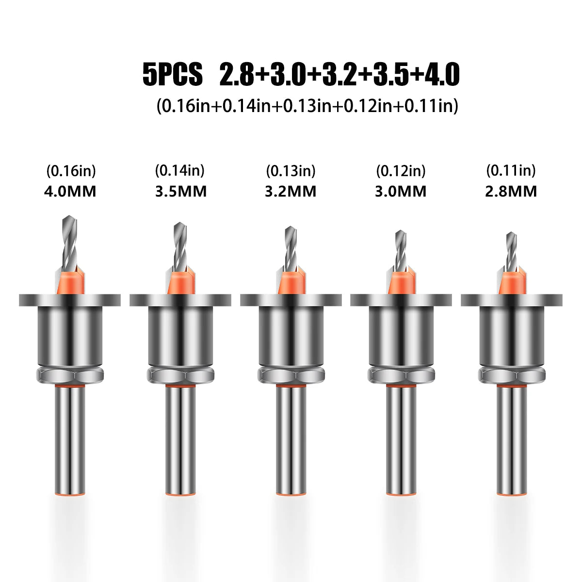 8mm Shank Countersink Drill Bit With Stop Alloy Head Taper Hole Step Drill For Wood Screw Installation Woodworking Drilling