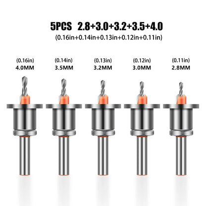 8mm Shank Countersink Drill Bit With Stop Alloy Head Taper Hole Step Drill For Wood Screw Installation Woodworking Drilling