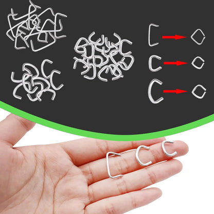 Hog Ring Pliers Kit with Galvanized Rings for Animal Pet Cages Furniture Ropes Bagging Auto Upholstery DIY Repair Tool