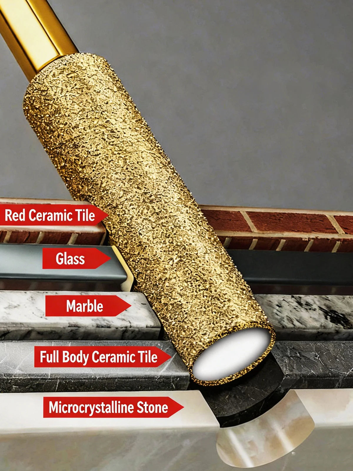 Brazed Diamond Core Bits Hex Shank Dry Drilling For Tile Marble Glass Grinding Hole Saw Edging Trimming Power Tool Accessories