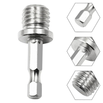 M14 Drill Adapter 1/4 Hex Shank Drill Adapters Screw Thread Connecting Rod Angle Mill Handle Polishing Grinder Electric Tool